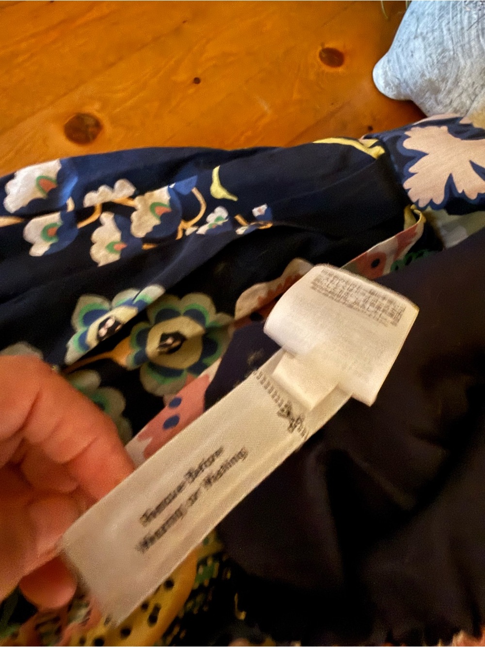 J.Crew Floral A-Line Skirt in floral Symphony, print Navy and Pastel Colors 2 - Picture 9 of 9